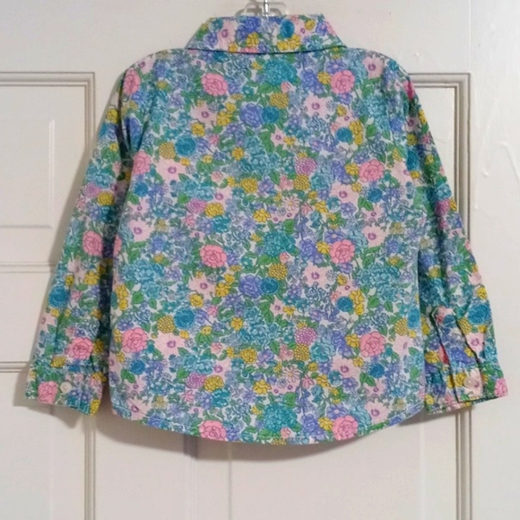 💐Carter's💐 - Multicolor Floral Poplin Button Down Top - Picture 2 of 11